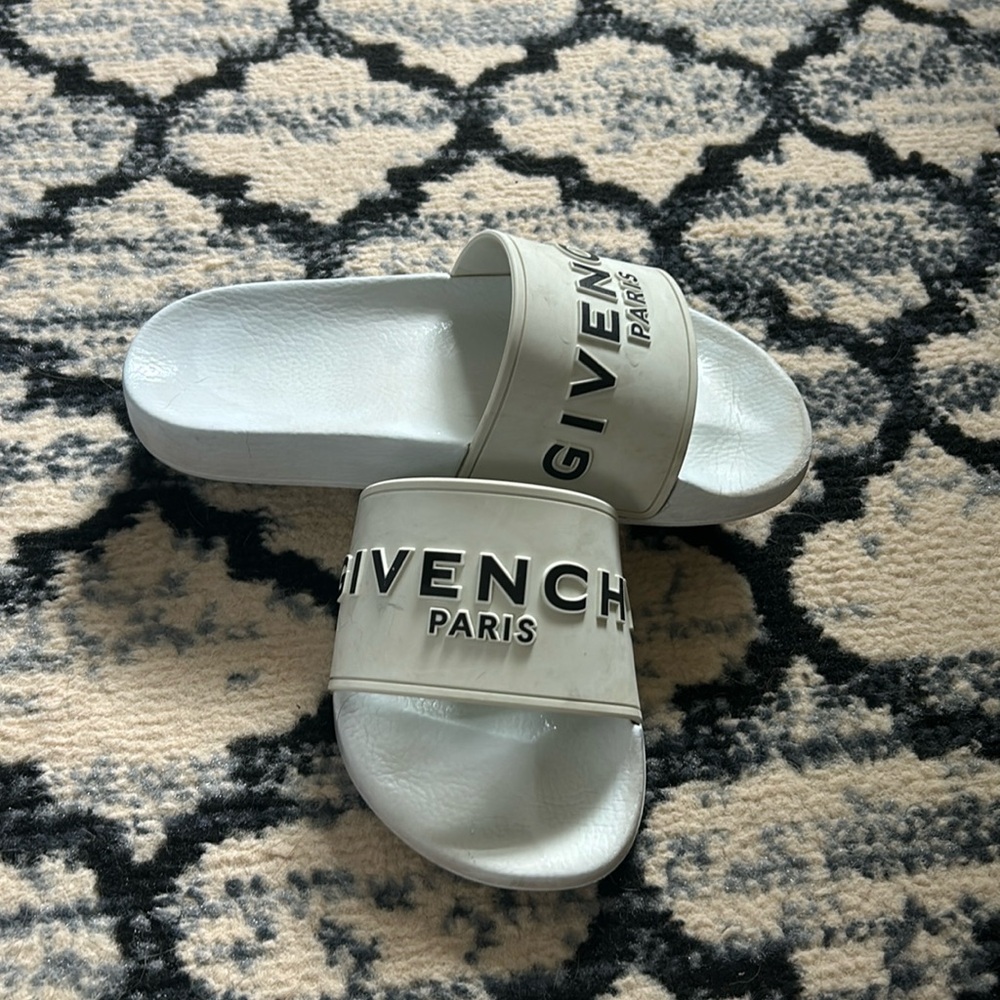 White Givenchy Slides 35